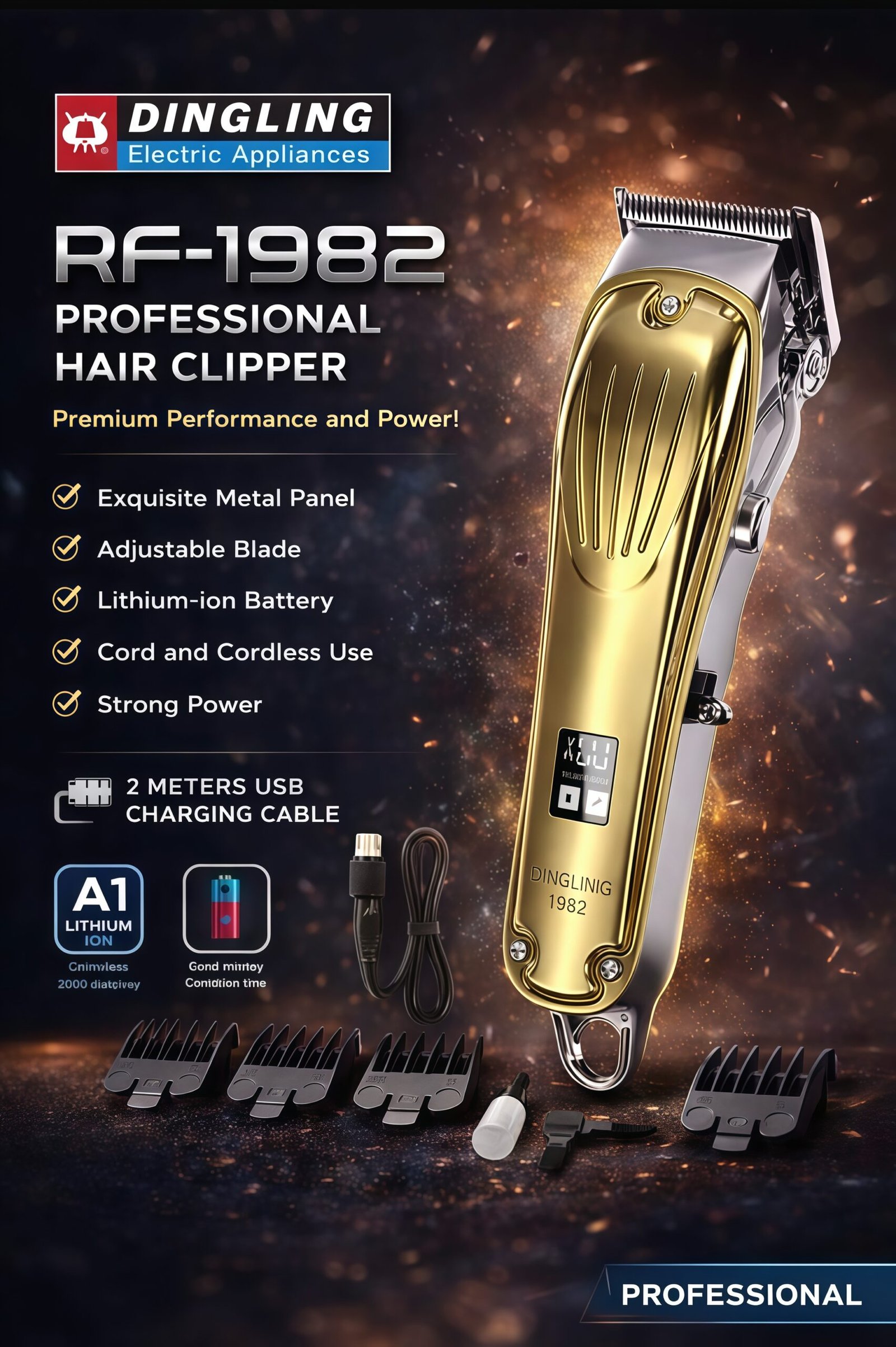 IMG_2009 Dingling RF-1982 Professional Hair Clipper - Image 1