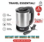 GEEPAS 12V Stainless Steel Car Kettle GK38041